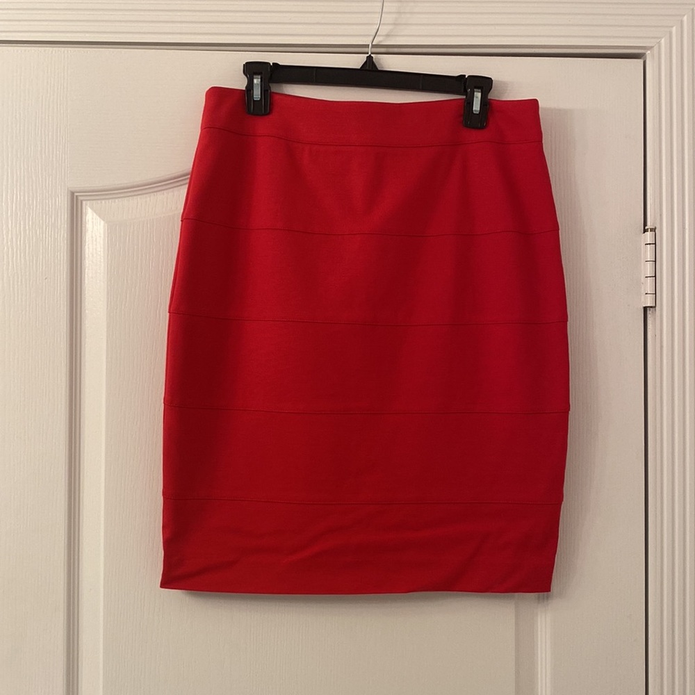 Red Stretch skirt size 10